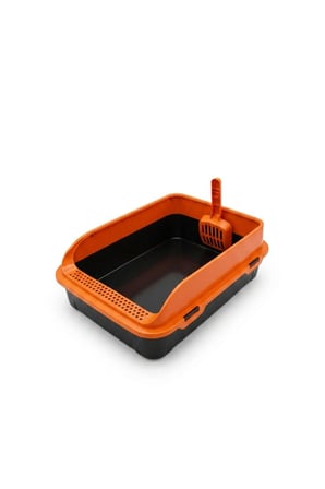 Lüx Elekli Kedi Tuvaleti - Orta Boy - 50X37X17 cm ** Kürek Hediyeli