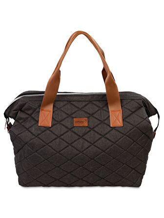 Nenny Baby Kapitoneli Mommy Bag Anne Bebek Bakım Çantası Füme