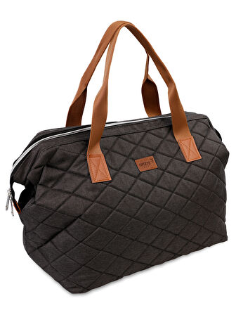 Nenny Baby Kapitoneli Mommy Bag Anne Bebek Bakım Çantası Füme