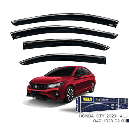 Honda City Niken Kromlu Cam Rüzgarlığı 4lü 2023 ve üstü