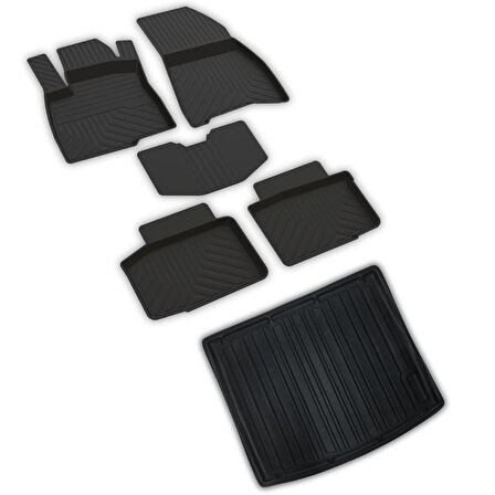 Renault Duster 4x4 Ferrous 4D Havuzlu Kauçuk Paspas ve 3D Bagaj Havuzu 2024 ve Üstü