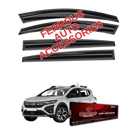 Dacia Sandero Stepway Ferrous Cam Rüzgarlığı 4lü Set 2021 ve Üstü