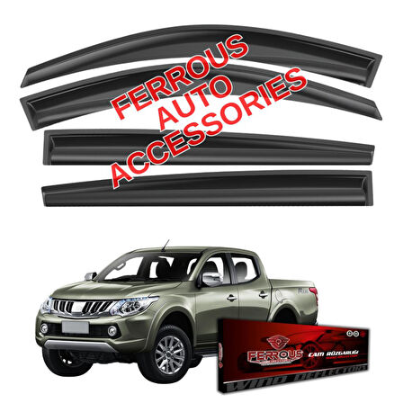 Mitsubishi L200 Ferrous Cam Rüzgarlığı 4lü 2006 2015