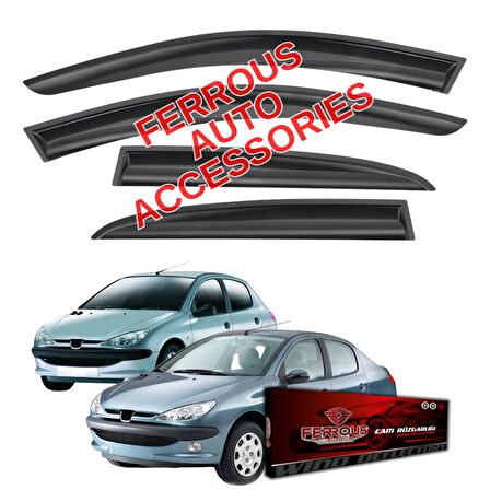 Peugeot 206 Ferrous Cam Rüzgarlığı 4lü 1998 2008