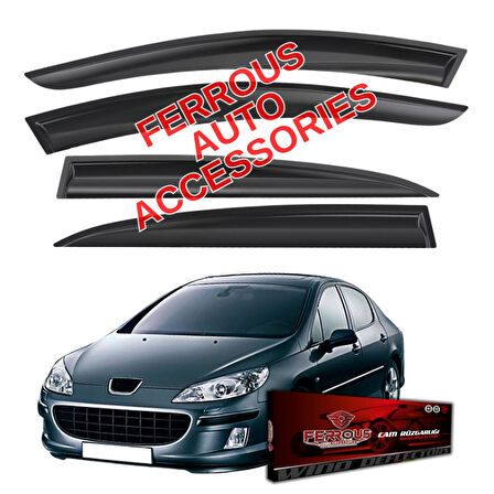 Peugeot 407 Ferrous Cam Rüzgarlığı 4lü 2004 2011