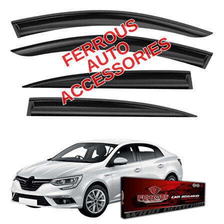 Renault Megane 4 Sedan Ferrous Cam Rüzgarlığı 4lü 2016 ve Üstü