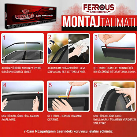 Toyota Auris Ferrous Cam Rüzgarlığı 4lü 2007 2013