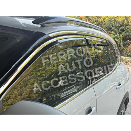 Citroen C5 Aircross Niken Kromlu Cam Rüzgarlığı 4lü Set 2017 ve Üstü