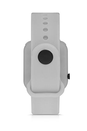 Silikon Kordon Dijital Renkli Işıklı Unisex Kol Saati Gri Renk