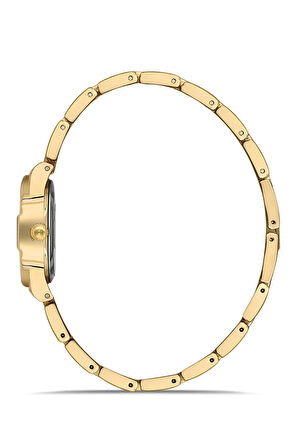 Tek Sıra Lüx Taşlı Kadın Kol Saati Gold Renk PL-1513B1x