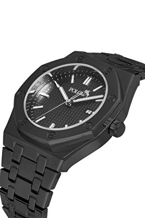 Erkek Kol Saati El Çantası Cüzdan Kemer Çakmak Kombin Siyah Set PL-0906E1