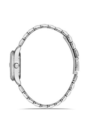 Mercan Takvimli Tek Sıra Kadın Kol Saati Gümüş Yeşil Renk PL-1519B4x