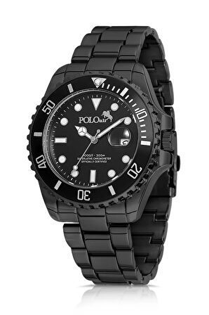 Mercek Takvimli Erkek Kol Saati El Çantası Cüzdan Kemer Kartlık Çakmak Kombin Siyah Set PL-0902E1