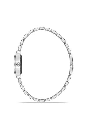 Rakamlı Klasik Minik Kadın Kol Saati Gümüş Mavi Renk PL-1524B6x