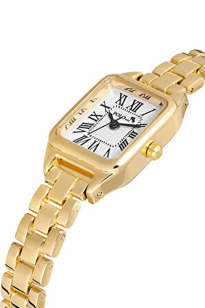 Romen Rakamlı Vintage Kadın Kol Saati Gold Renk PL-1522B1x