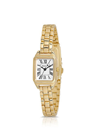 Romen Rakamlı Vintage Kadın Kol Saati Gold Renk PL-1522B1x