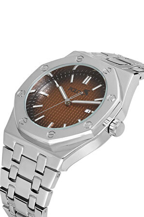 Erkek Kol Saati Gümüş-Kahverengi PL-0906E4x