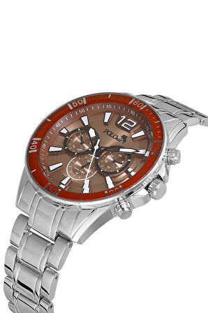 Lüx Metal Erkek Kol Saati Bordo Kasa Coffy Kadran Renk PL-0971E4x