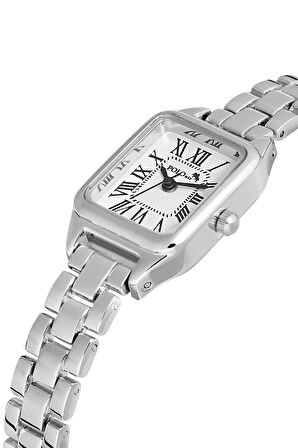 Romen Rakamlı Vintage Kadın Kol Saati Gümüş Renk PL-1522B2x