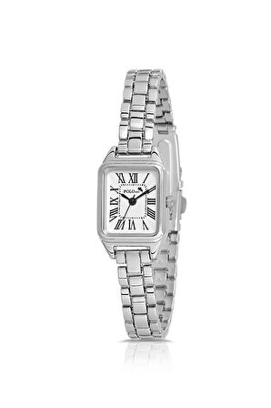 Romen Rakamlı Vintage Kadın Kol Saati Gümüş Renk PL-1522B2x