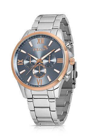 Erkek Kol Saati Cüzdan Kemer Kartlık Parfüm Kombin Lacivert Set PL-0852E2