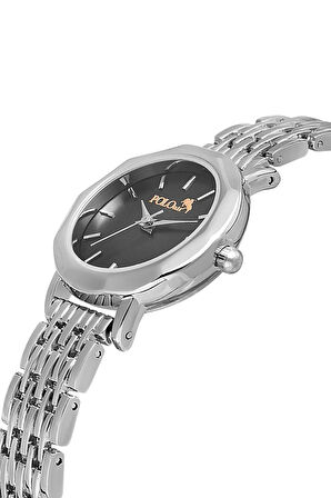 Zarif Vintage Kadın Kol Saati Gümüş-Siyah Renk PL-1480B1x