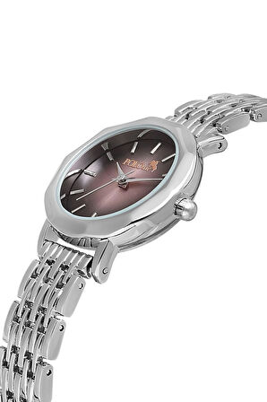 Zarif Vintage Kadın Kol Saati Gümüş-Pembe Renk PL-1480B3x
