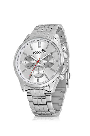 Tek Sıra Metal Erkek Kol Saati Gümüş Renk PL-0965E4x