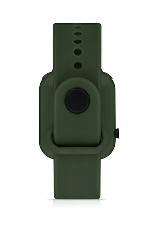 Silikon Kordon Dijital Renkli Işıklı Unisex Kol Saati Koyu Yeşil Renk