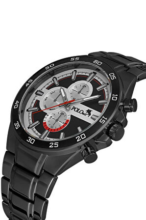 Spor Metal Kordon Spor Erkek Kol Saati  Siyah-Gri PL-0875E1x