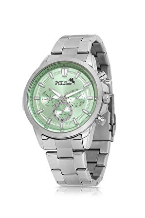 Klasik Erkek Kol Saati Gümüş Yeşil Renk PL-0969E4x