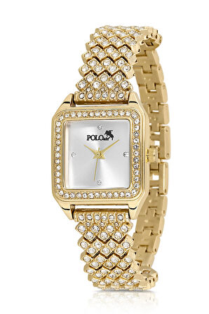 Lüx Taşlı Kadın Kol Saati  Gold PL-1487B1x