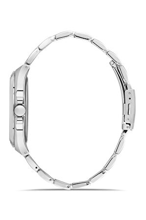 Metal Kordon Spor Erkek Kol Saati Gümüş-Siyah PL-0838E4x