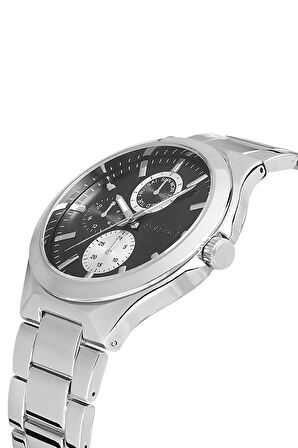 Erkek Kol Saati Dama Desenli Cüzdan Kemer Kartlık Kombin PL-0839E4 Siyah Set