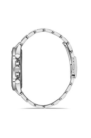 Spor Metal Erkek Kol Saati Gümüş Siyah Kırmızı Renk PL-0961E4x