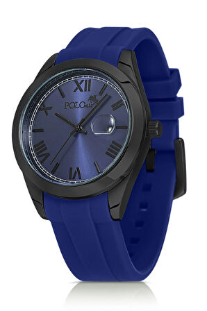 Mercek Takvimli Romen Rakamlı Erkek Kol Saati Lacivert Siyah Renk PL-0944E2x