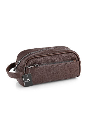 Erkek Kol Saati El Çantası Cüzdan Kemer Set Siyah Kombin PL-0875E4 Kahverengi