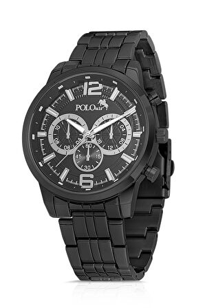 Erkek Kol Saati Cüzdan Kemer Kartlık Klasik Kombin Siyah Set PL-0851E1