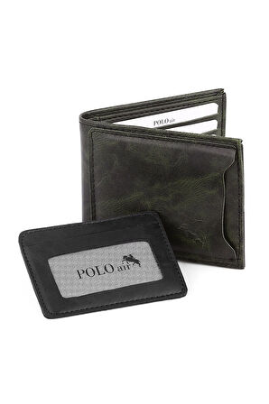 Erkek Kol Saati Cüzdan Kemer Kartlık Anahtarlık Çakmak Kombin Set Gümüş Yeşil Renk PL-0916E3