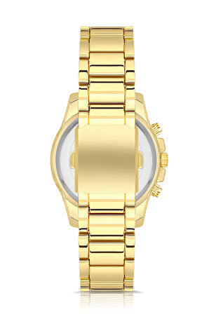 Metal Kordon Spor Erkek Kol Saati Altın Renk