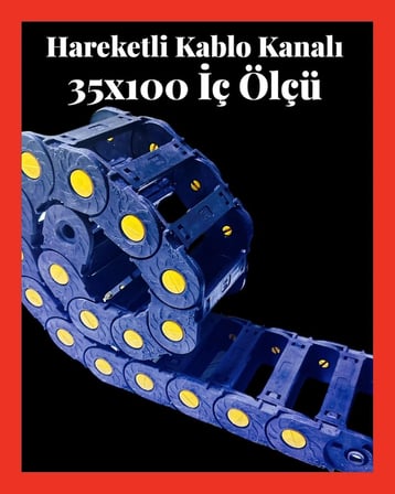 Hareketli Kablo Kanalı 35x100 Ağır Seri (iç ölçü)