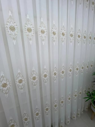 NİVEMESHOME BELİNDA 711 GOLD  1/3 PİLELİ TÜL PERDE APM