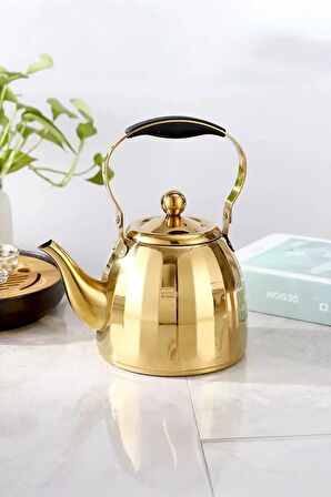 Vicalina 3 Litre Paslanmaz Çelik Demlik İthal Alman Kalitesi Gold VL-TJ04