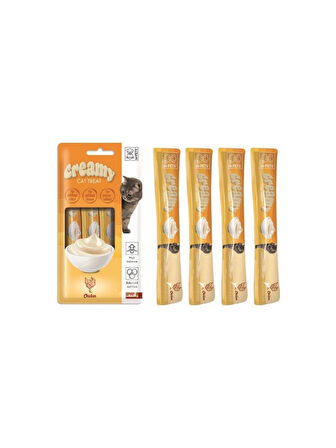 M-PETS CREAMY TAVUKLU KEDİ ÖDÜLÜ 15 gr * 4 Adet 