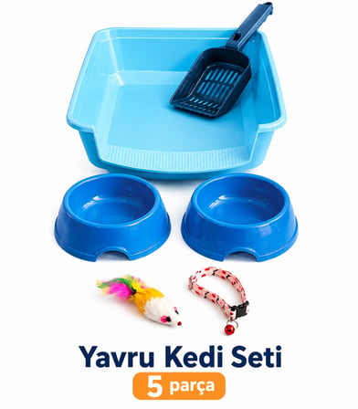 YAVRU KEDİ TUVALETİ-MAVİ
