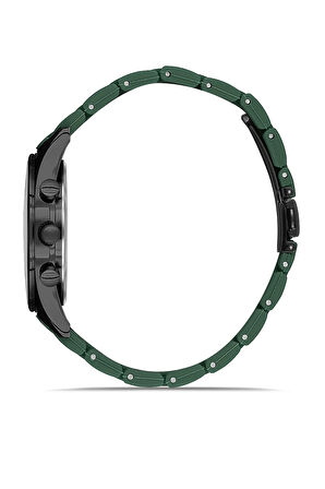 Silikon Kordon Spor Erkek Kol Saati Yeşil Siyah Renk PL-0981E3x