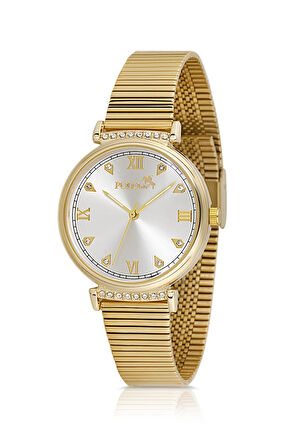 Klasik Kadın Kol Saati Gold Renk PL-1554B1x