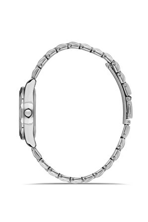 Spor Şık Kadın Kol Saati Gümüş Kahve Renk PL-1552B5x