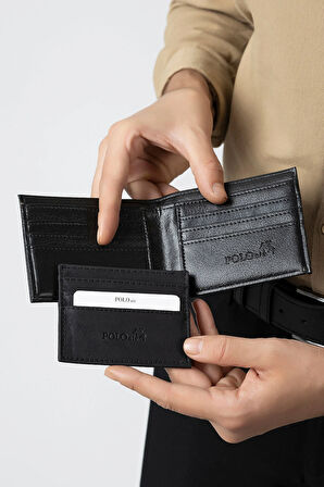 Spor Kasa Erkek Kol Saati Cüzdan Kemer Kartlık Anahtarlık Set Kombin Siyah Renk PL-0995E1