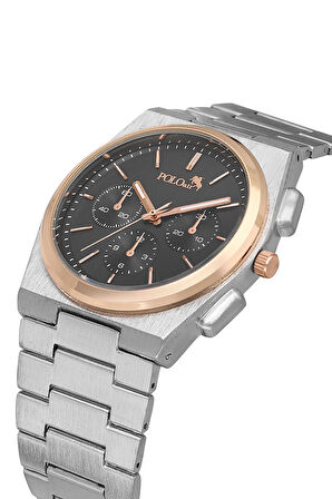 Erkek Kol Saati Cüzdan Kemer Kartlık Parfüm Set Kombin Gümüş Siyah Bakır Renk PL-0999E6